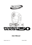 Elation Power Wash 250B User manual