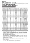 CP TECHNOLOGIES CP-A220N User`s manual