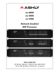 Ashly ne4400 Specifications