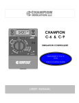 Champion Irrigation Products C-9 User manual