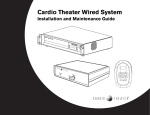 Cardio Theater CTI SYSTEM 800 Owner`s manual