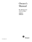 Monogram ZIBI240 Owner`s manual