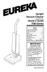 Eureka 7600 series Specifications