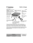 Radio Shack TRC521 CB Owner`s manual