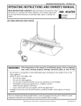 Mr. Heater MH40NG Operating instructions