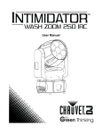 Chauvet Intimidator Wash Zoom 250 IRC User manual