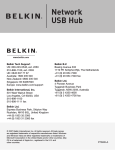 Belkin F5L009 - Network USB Hub User manual