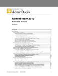 AdminStudio 2013 Release Notes