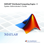 MATLAB DISTRIBUTED COMPUTING SERVER 4 - SYSTEM ADMINISTRATORS GUIDE User manual