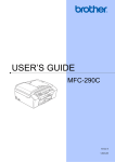 Brother MFC-290C - Color Inkjet - All-in-One User`s guide