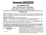 CrimeStopper CS-2000DPII Operating instructions