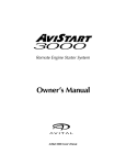 Avital AviStart 3000 Owner`s manual