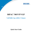 Billion BiPAC 7401VP User manual