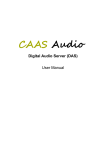 CAAS Audio Digital Audio Server User manual
