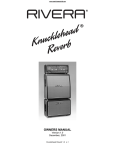 Rivera Knucklehead Reverb KR 100 T Troubleshooting guide