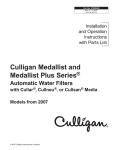 Culligan Medallist Plus Series Specifications