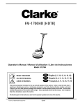 Clarke HDTR Operator`s manual