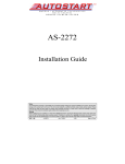 Autostart AS-2272 Installation guide