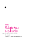 Apple Multiple Scan Display 1705 User`s guide