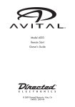 Avital 4003 Installation guide