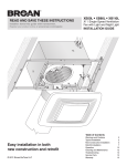 Broan XB50L Installation guide