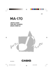 Casio MA-170 User`s guide