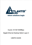 Atlantis Land 8 ports 10/100/1000Mbps User`s guide