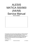 Alesis Matica 500 Service manual