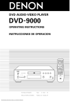 Denon DVD-9000 Operating instructions