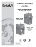 Dunkirk PVSB Operating instructions