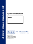 Miller & Kreisel Sound K-4 Tripole(R) Specifications