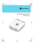 Motorola AP-621 Series Installation guide