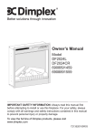 Dimplex DF2024CR Owner`s manual