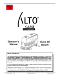 Clarke Alto Operator`s manual