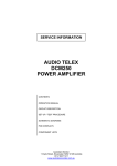 Audio Telex DCM250 Service Information