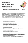 Ramsey Electronics SHA1 Instruction manual