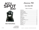 American DJ Accu Spot 300 Specifications