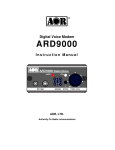 AOR ARD9000 Instruction manual