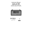 EUTECH INSTRUMENTS ALPHA PH 500 - REV 5 Instruction manual