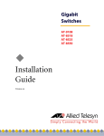 Allied Telesyn International Corp AT-8550SP Installation guide