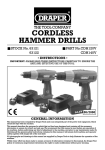 Draper 14.4V Cordless Hammer Drill Owner`s manual