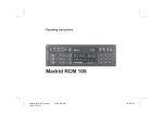 Blaupunkt Madrid RCM 105 Operating instructions