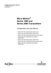 Emerson MICRO MOTION 2700 Installation manual