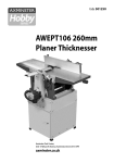 Axminster AWEPT106 Operating instructions
