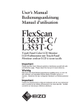 Eizo FlexScan L353T-C User`s manual