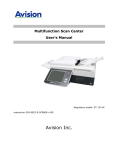 Avision Multifunction Scan Center User`s manual