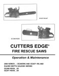 Cutters Edge 2000 Series Specifications