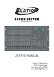 American DJ Elation Professional Scene Setter User`s manual