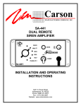 Carson SA-441-17 Operating instructions