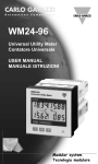 CARLO GAVAZZI WM24-96 - PROGRAMMING User manual